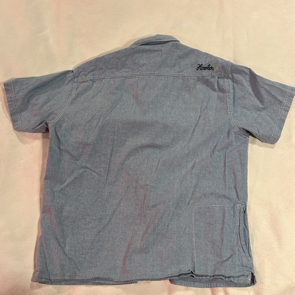 HOWLER Bros Large Short Sleeve Button-Up Shirt - Light Blue Denim - Picture 6 of 6
